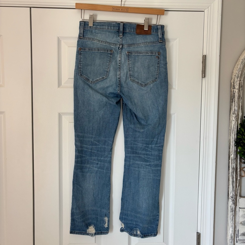 Madewell Womens Cali Demi-Boot Jeans in Bess Wash Button Front Edition 27 - Picture 12 of 14